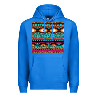 True Royal aztec turquoise gemstone seamless pattern Premium Hoodie - HRA Design Shop