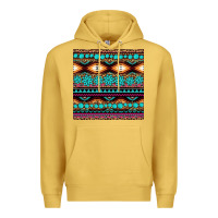 Antique Gold aztec turquoise gemstone seamless pattern Premium Hoodie - HRA Design Shop