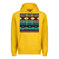 Lemon aztec turquoise gemstone seamless pattern Premium Hoodie - HRA Design Shop