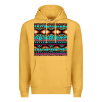 Mustard aztec turquoise gemstone seamless pattern Premium Hoodie - HRA Design Shop