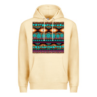 Pina Colada aztec turquoise gemstone seamless pattern Premium Hoodie - HRA Design Shop