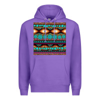 Purple aztec turquoise gemstone seamless pattern Premium Hoodie - HRA Design Shop