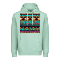 Seafoam aztec turquoise gemstone seamless pattern Premium Hoodie - HRA Design Shop