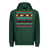 Sports Green aztec turquoise gemstone seamless pattern Premium Hoodie - HRA Design Shop