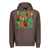 Coffee western boots and hat seamless pattern Premium Hoodie - HRA Design Shop
