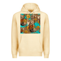 Pina Colada western boots and hat seamless pattern Premium Hoodie - HRA Design Shop