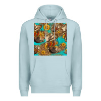 Blue Mist western boots and hat seamless pattern Premium Hoodie - HRA Design Shop