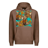 Chestnut western boots and hat seamless pattern Premium Hoodie - HRA Design Shop