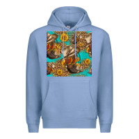 Colony Blue western boots and hat seamless pattern Premium Hoodie - HRA Design Shop