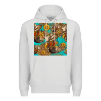 Dove Grey western boots and hat seamless pattern Premium Hoodie - HRA Design Shop