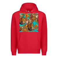 Red western boots and hat seamless pattern Premium Hoodie - HRA Design Shop