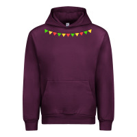 Mauve Wine mexican flags Urban Hoodie - FaDigitalArtStudio