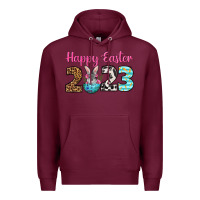 Burgundy Happy Easter 2023 Easter Day Premium Hoodie - Neo Western