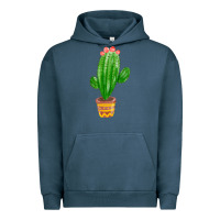 Pigment Midnight Navy mexican cactus Urban Hoodie - FaDigitalArtStudio
