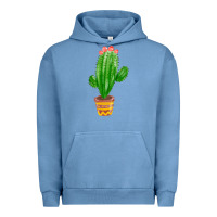 Pigment Pebble Blue mexican cactus Urban Hoodie - FaDigitalArtStudio