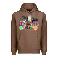 Chestnut Happy Easter Cow Easter Day Premium Hoodie - Neo Western