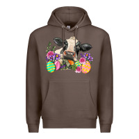 Coffee Happy Easter Cow Easter Day Premium Hoodie - Neo Western