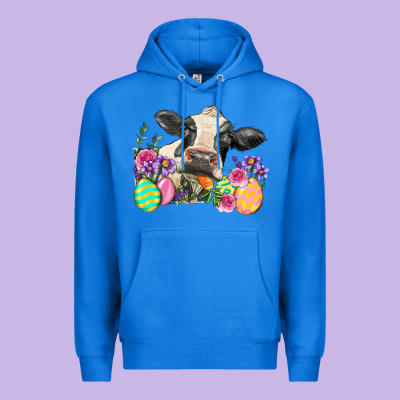 Happy Easter Cow Easter Day Premium Hoodie Designed By Neo Western