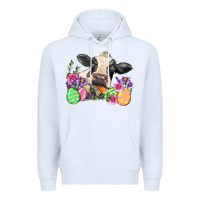 White Happy Easter Cow Easter Day Premium Hoodie - Neo Western