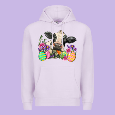 Happy Easter Cow Easter Day Premium Hoodie Designed By Neo Western