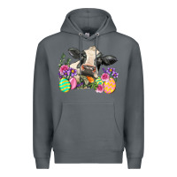 Rock Happy Easter Cow Easter Day Premium Hoodie - Neo Western