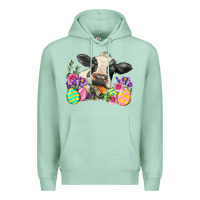 Seafoam Happy Easter Cow Easter Day Premium Hoodie - Neo Western