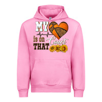 Fuchsia Pink my heart is on that court Urban Hoodie - HRA Design Shop