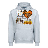 Heather Grey my heart is on that court Urban Hoodie - HRA Design Shop