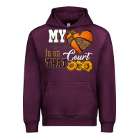 Mauve Wine my heart is on that court Urban Hoodie - HRA Design Shop