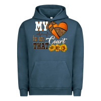 Pigment Midnight Navy my heart is on that court Urban Hoodie - HRA Design Shop