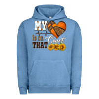 Pigment Pebble Blue my heart is on that court Urban Hoodie - HRA Design Shop