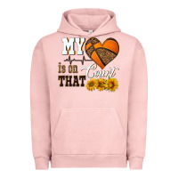 Pigment Salmon my heart is on that court Urban Hoodie - HRA Design Shop