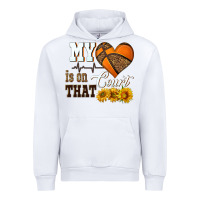 White my heart is on that court Urban Hoodie - HRA Design Shop