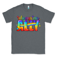 Charcoal Heather Always An Ally Pride LGBTQ Classic Tee - BundleAndBundleShop