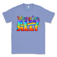 Colony Blue Always An Ally Pride LGBTQ Classic Tee - BundleAndBundleShop