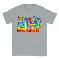 Heather Grey Always An Ally Pride LGBTQ Classic Tee - BundleAndBundleShop
