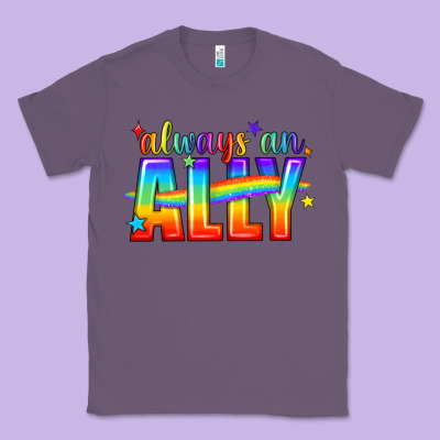 Always An Ally Pride Lgbtq Classic Tee Designed By Bundleandbundleshop
