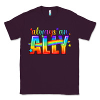 Plum Always An Ally Pride LGBTQ Classic Tee - BundleAndBundleShop