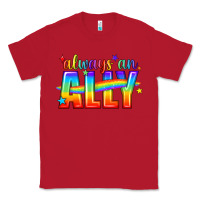 Red Always An Ally Pride LGBTQ Classic Tee - BundleAndBundleShop