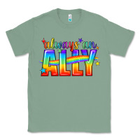 Sage Always An Ally Pride LGBTQ Classic Tee - BundleAndBundleShop