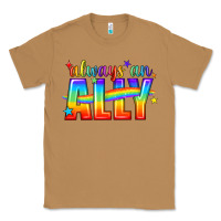 Toasted Coconut Always An Ally Pride LGBTQ Classic Tee - BundleAndBundleShop