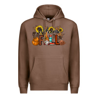 Chestnut Welcome Fall Pumpkin Premium Hoodie - CowhideDigitalArt