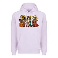 Lilac Welcome Fall Pumpkin Premium Hoodie - CowhideDigitalArt