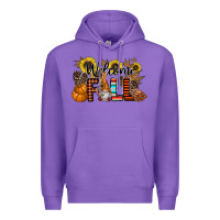 Purple Welcome Fall Pumpkin Premium Hoodie - CowhideDigitalArt