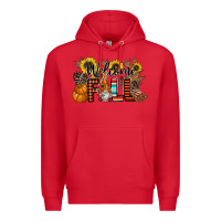 Red Welcome Fall Pumpkin Premium Hoodie - CowhideDigitalArt