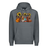 Rock Welcome Fall Pumpkin Premium Hoodie - CowhideDigitalArt