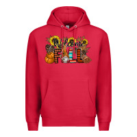 Cardinal Welcome Fall Pumpkin Premium Hoodie - CowhideDigitalArt