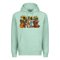 Seafoam Welcome Fall Pumpkin Premium Hoodie - CowhideDigitalArt