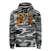 Slate Camo Welcome Fall Pumpkin Premium Hoodie - CowhideDigitalArt