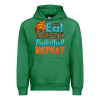 Emerald eat sleep basketball repeat Urban Hoodie - HRA Design Shop